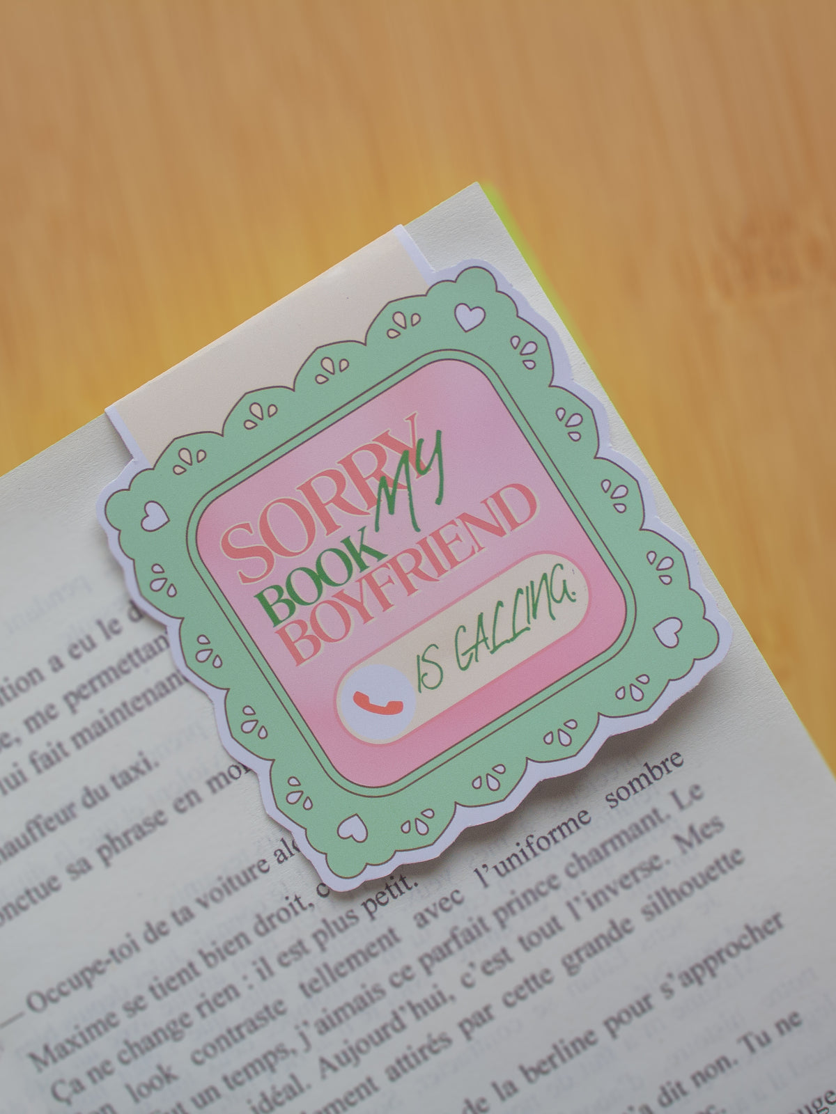 Désolé, mon bookboyfriend appel. 📞 Marque-Page aimanté 📚